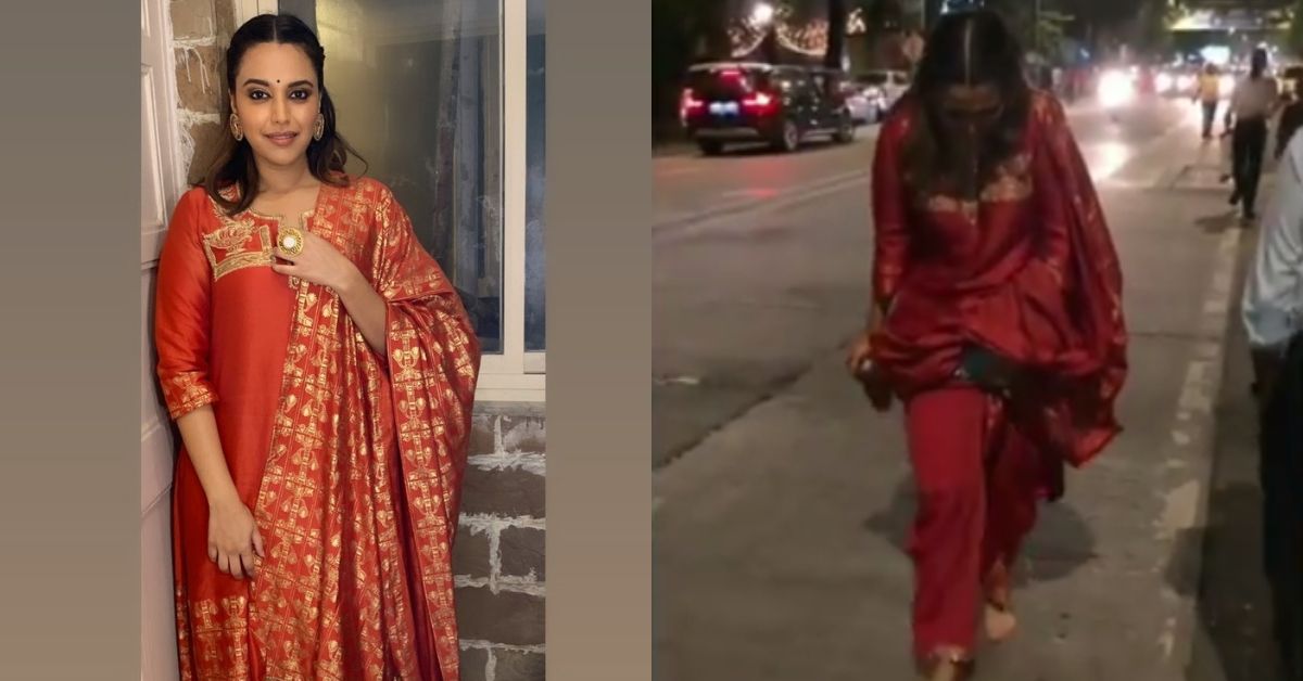 Swara Bhaskar Lost Her Footwears Outside a Temple, Walks Barefoot on The Roads