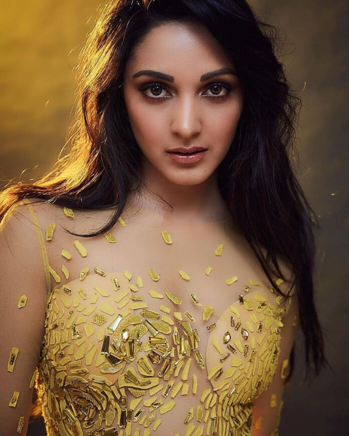 Kaira Advani Latest Photoshoot in a Lovely Yellow Mirror Gown