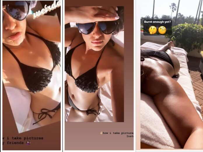 Ileana D’Cruz Flaunts Her Curvaceous Body In A Black Bikini