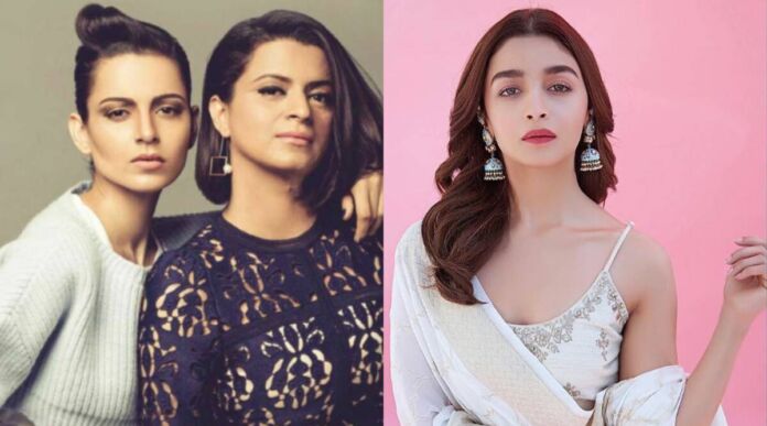 Alia Bhatt Reacts To Kangana Ranaut’s Sister Rangoli Chandel’s Comments