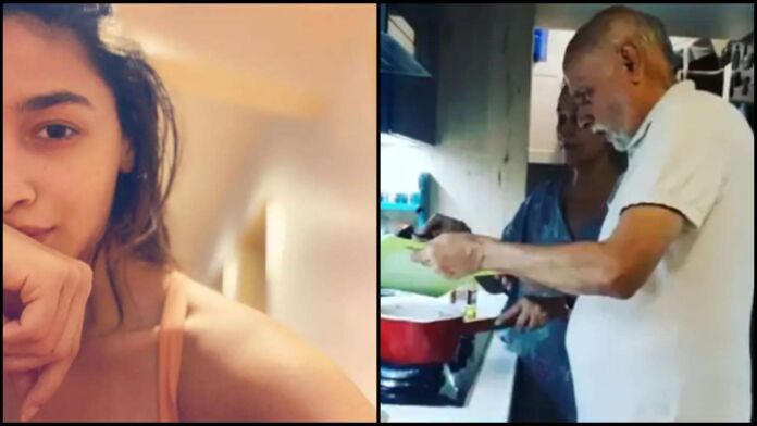 Alia Bhatt Shares A video of Mahesh Bhatt and Soni Razdan cooking together.