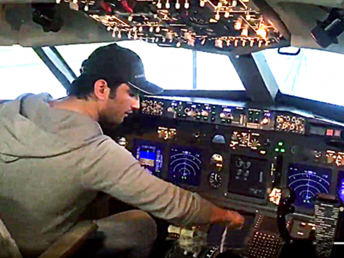 Sushant singh rajput flying plane