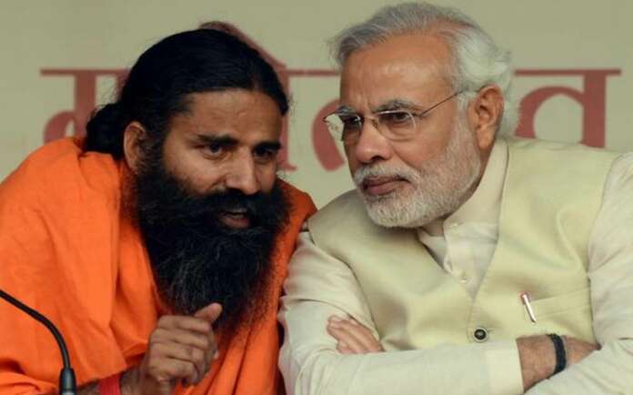 Baba Ramdev Falls Off The Elephant While Doing Yoga On Him