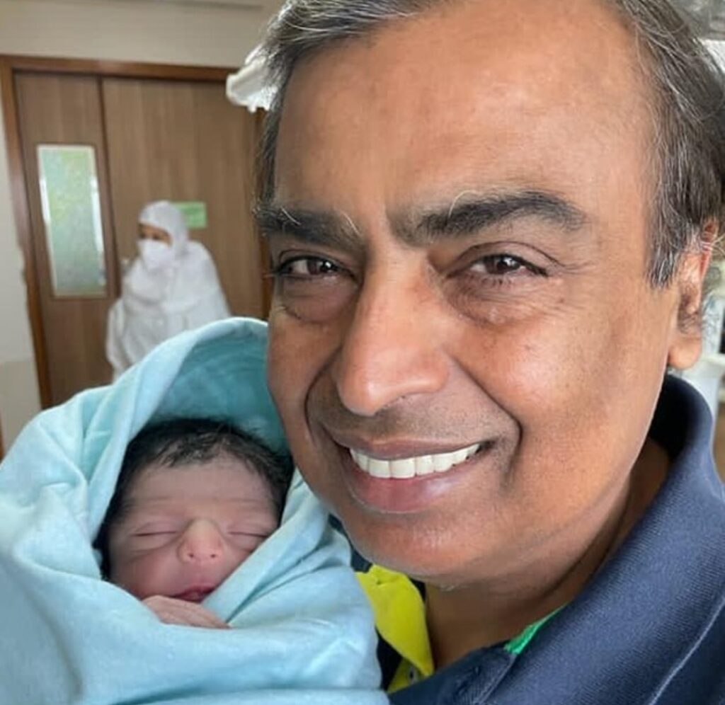 Mukesh ambani become grandfather