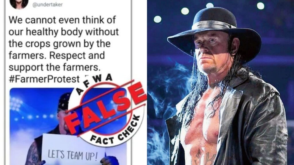 Under taker tweet about farmers