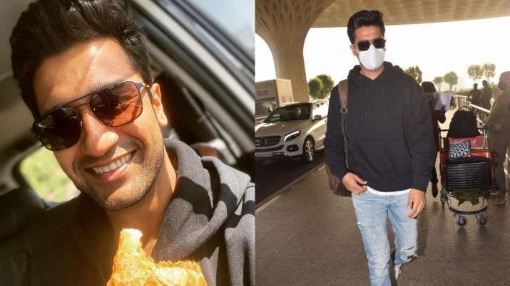 Vicky Kaushal with Samosa in his hands in Indore