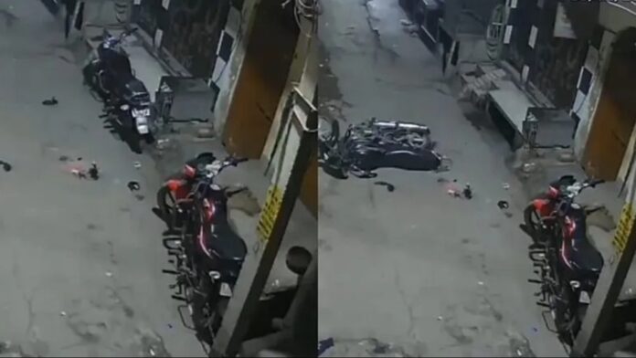 Unbelievable: CCTV Footage Of Parked Bike Moving On Its Own Goes Viral