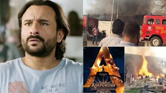 Shocking Video Of Serious Fire Accident On the Sets Of Saif Ali Khan Film “Adipurush”