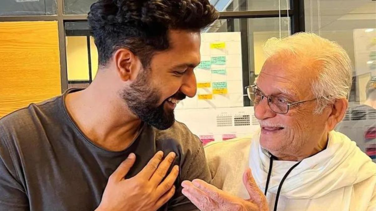 Vicky Kaushal shares a picture with legendary lyricist Gulzar as he shoots for Meghna Gulzar’s Sam Bahadur