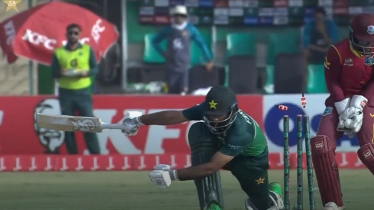 PAK vs WI: Nicholas Pooran takes his 1st International wicket, sends off Pakistani opener Fakhar Zaman