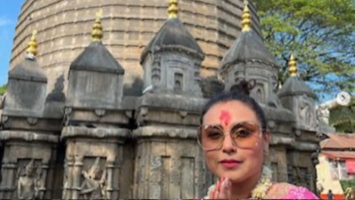 Rani Mukherji pays a visit to Kamakhya temple on her 45th birthday