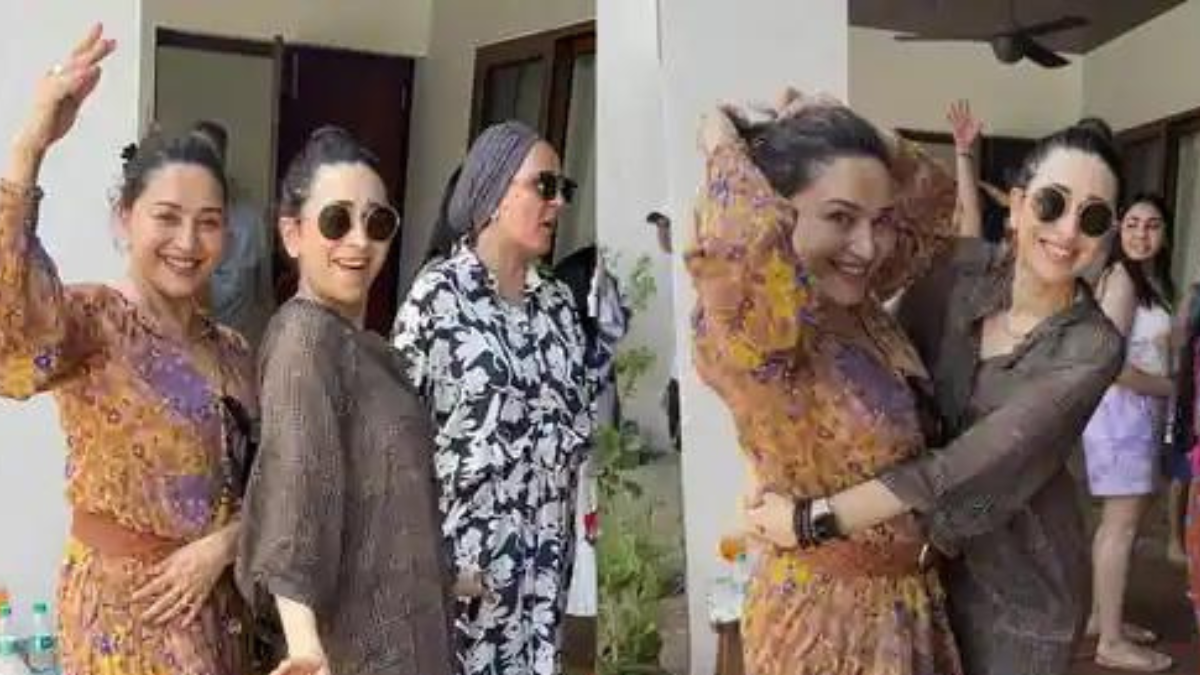 Madhuri Dixit grooves with Karishma Kapoor in this new video, internet is in awe