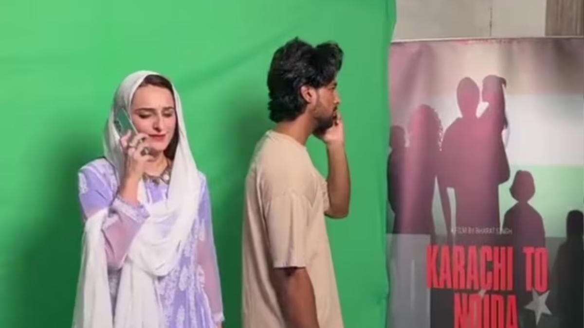 Seema Haidar seen auditioning for her film, Karachi to Noida