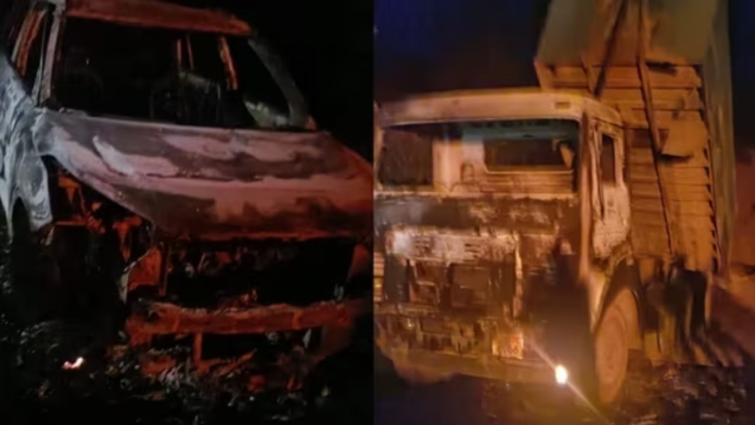 Maoists demolish railway construction area in Jharkhand