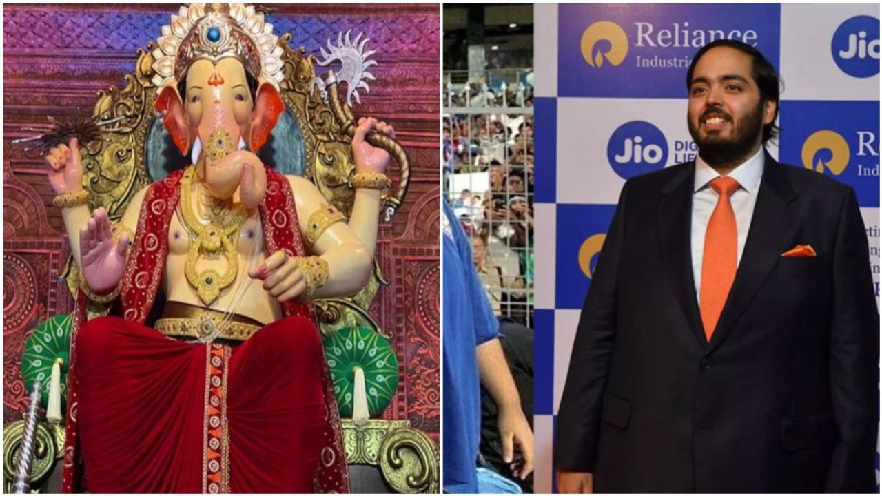 Anant Ambani Donated 20-Kg Gold Crown During Ganesh Chaturthi Celebrations