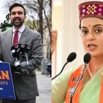 Kangana Ranaut addressing a public gathering, focusing on criticisms towards Zohran Mamdani, illustrated in a JPEG format image.