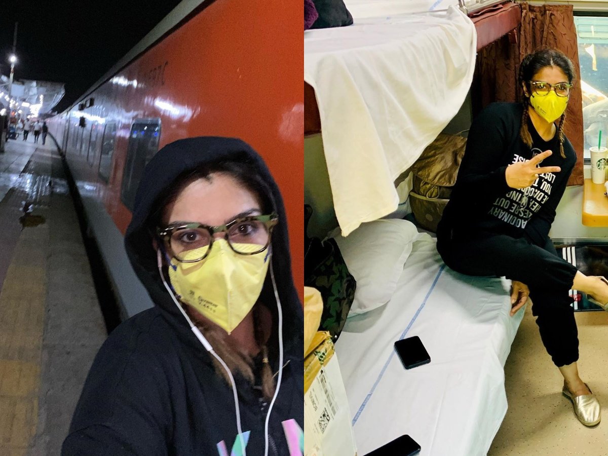 Raveena Tandon Cleans Train Seats Due To Fear Of Coronavirus: Video Viral